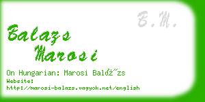 balazs marosi business card